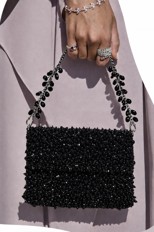 Black everyday luxe shoulder bag for women
