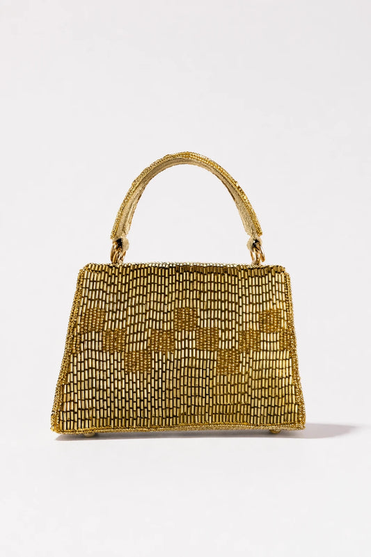 Wedding guest clutch bag with elegant textured detailing