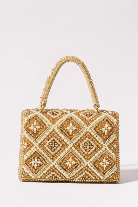 Golden wedding reception clutch bag for women