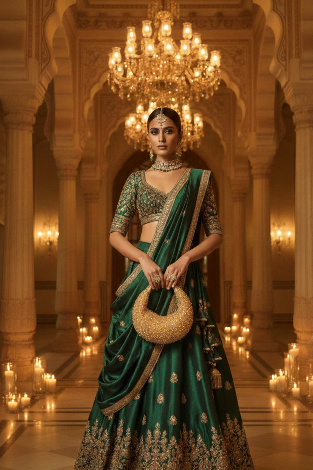 Midnight Golden Hobo Bag