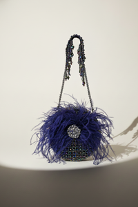 Feather Multi Coloured Round bag