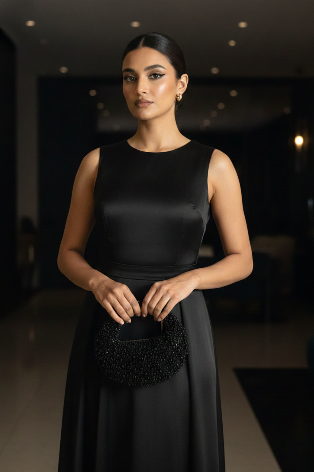 Midnight Black Hobo Bag