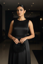 Midnight Black Hobo Bag