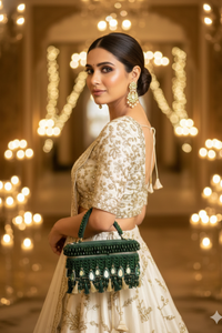 Padmavati Green Vanity Bag