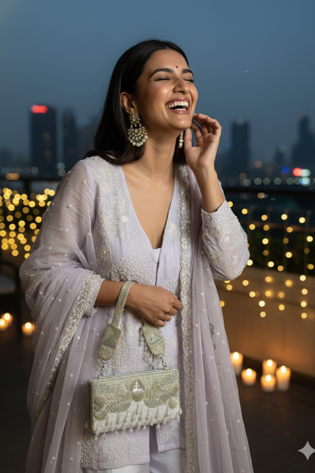 Amaira Silver Clutch