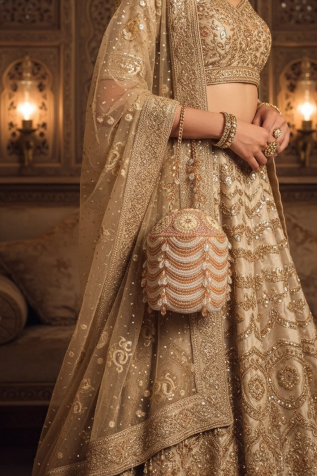 Noor Golden Bucket Bag