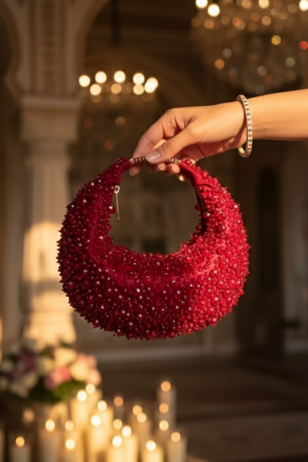 Midnight Red Hobo Bag