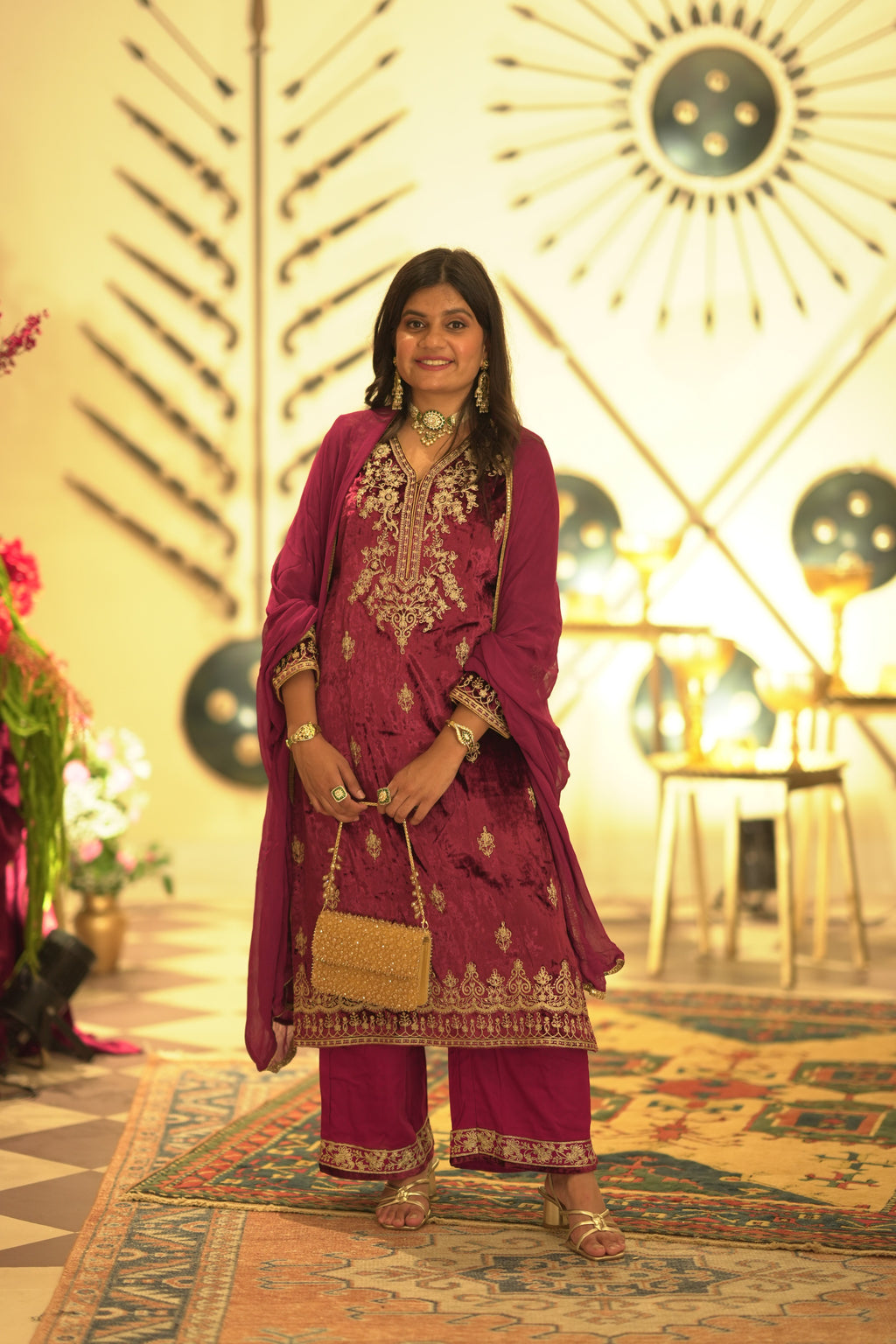 Twilight Golden Flap Bag