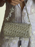 Ruhani  Cylinder Silver Bag