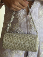 Ruhani  Cylinder Silver Bag