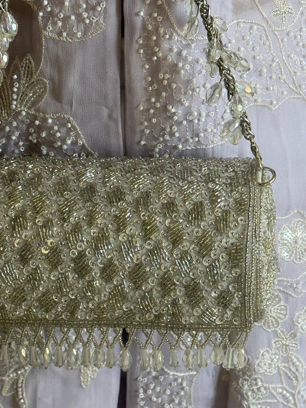 Ruhani  Cylinder Silver Bag