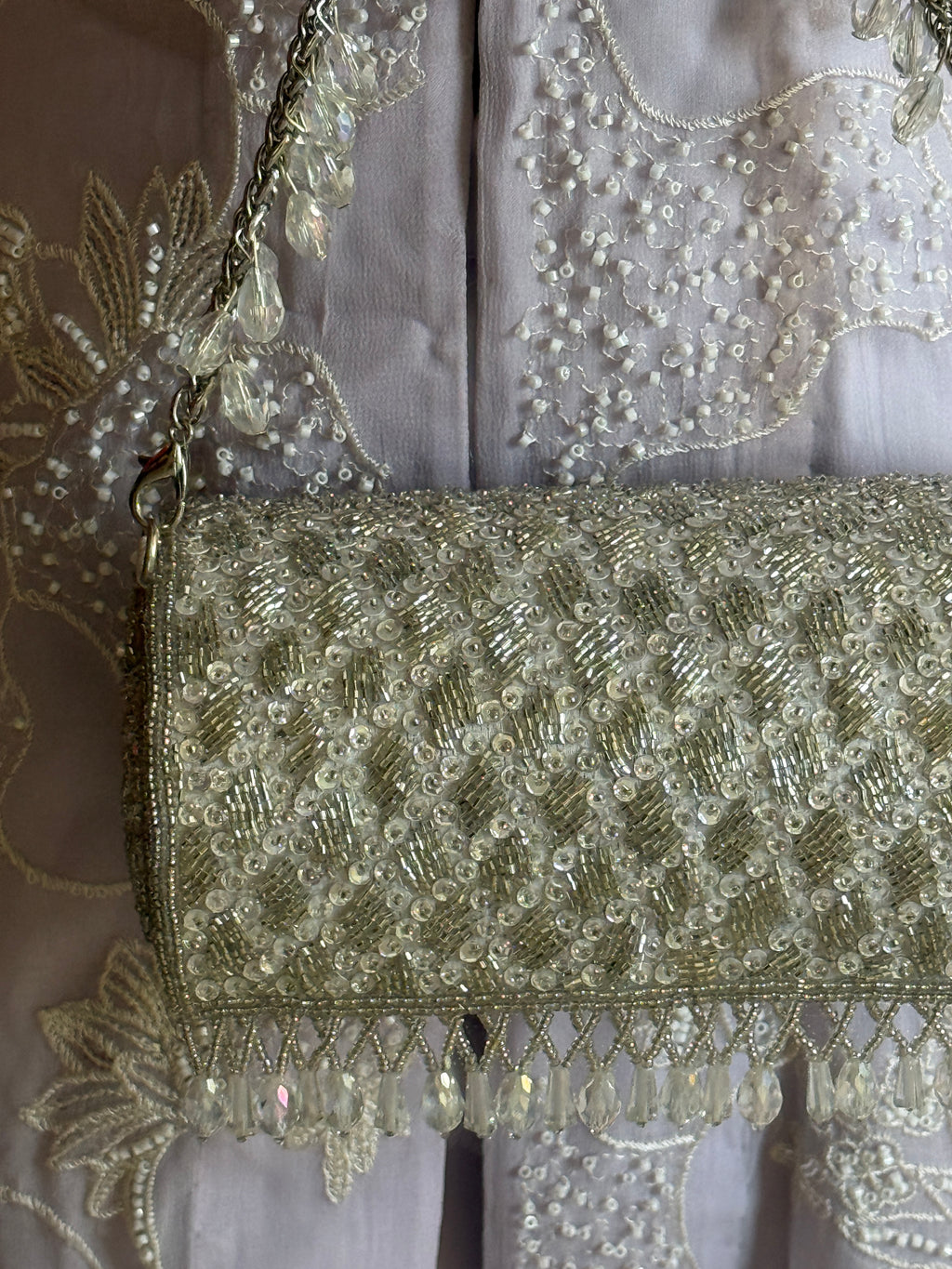 Ruhani  Cylinder Silver Bag