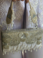Amaira Silver Clutch Bag