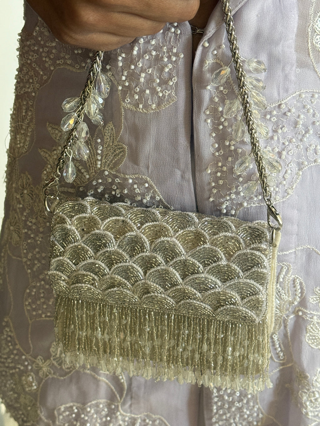 Drape Silver Mini Bag