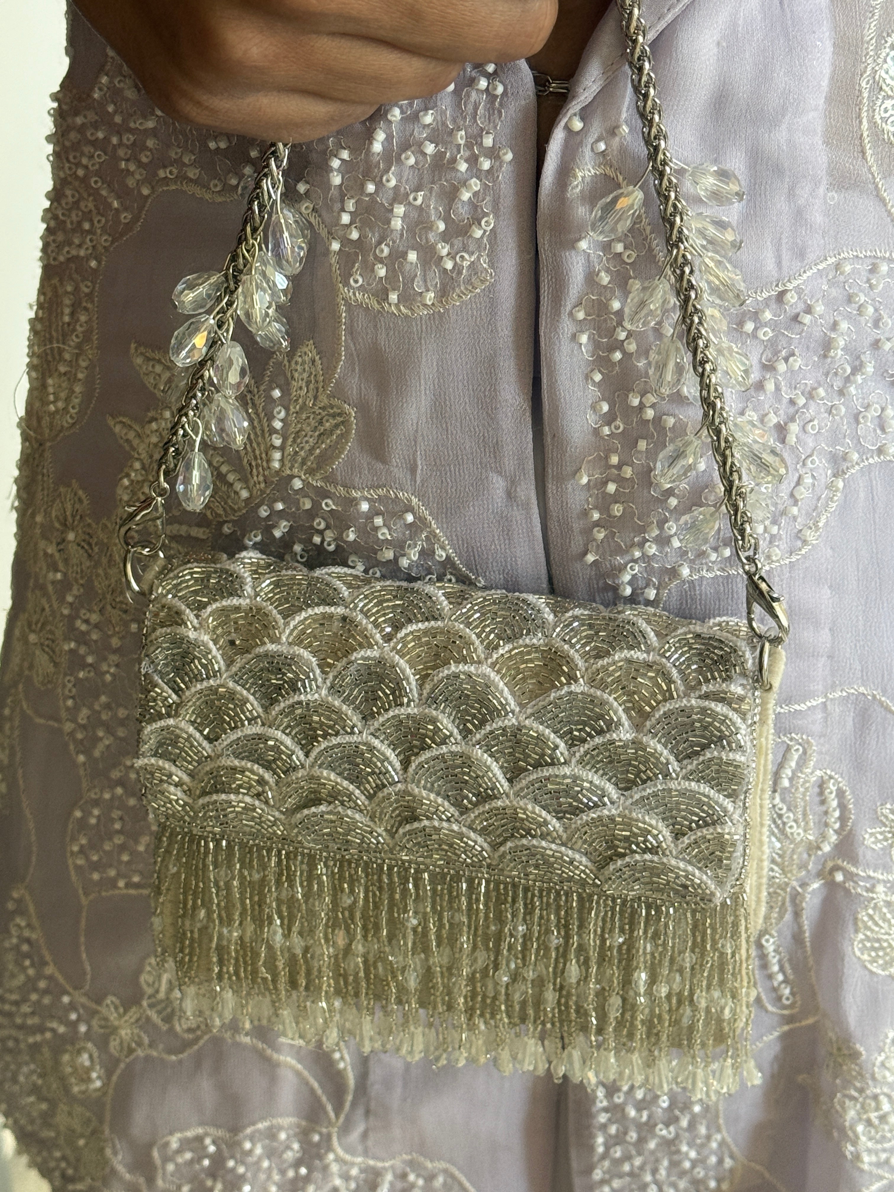 Drape Silver Mini Bag