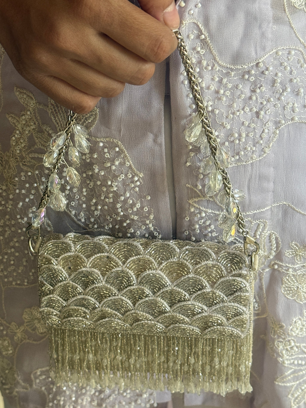 Drape Silver Mini Bag