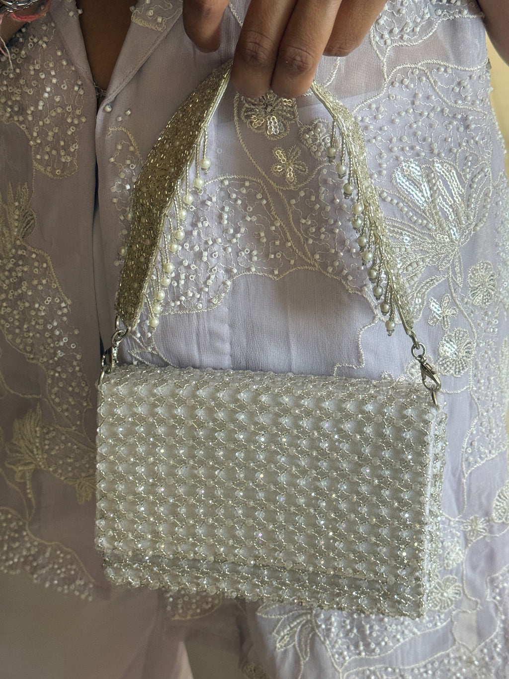 Aleen White Flap Bag