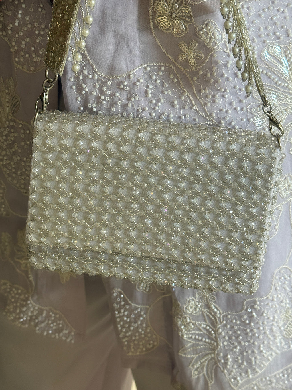 Aleen White Flap Bag