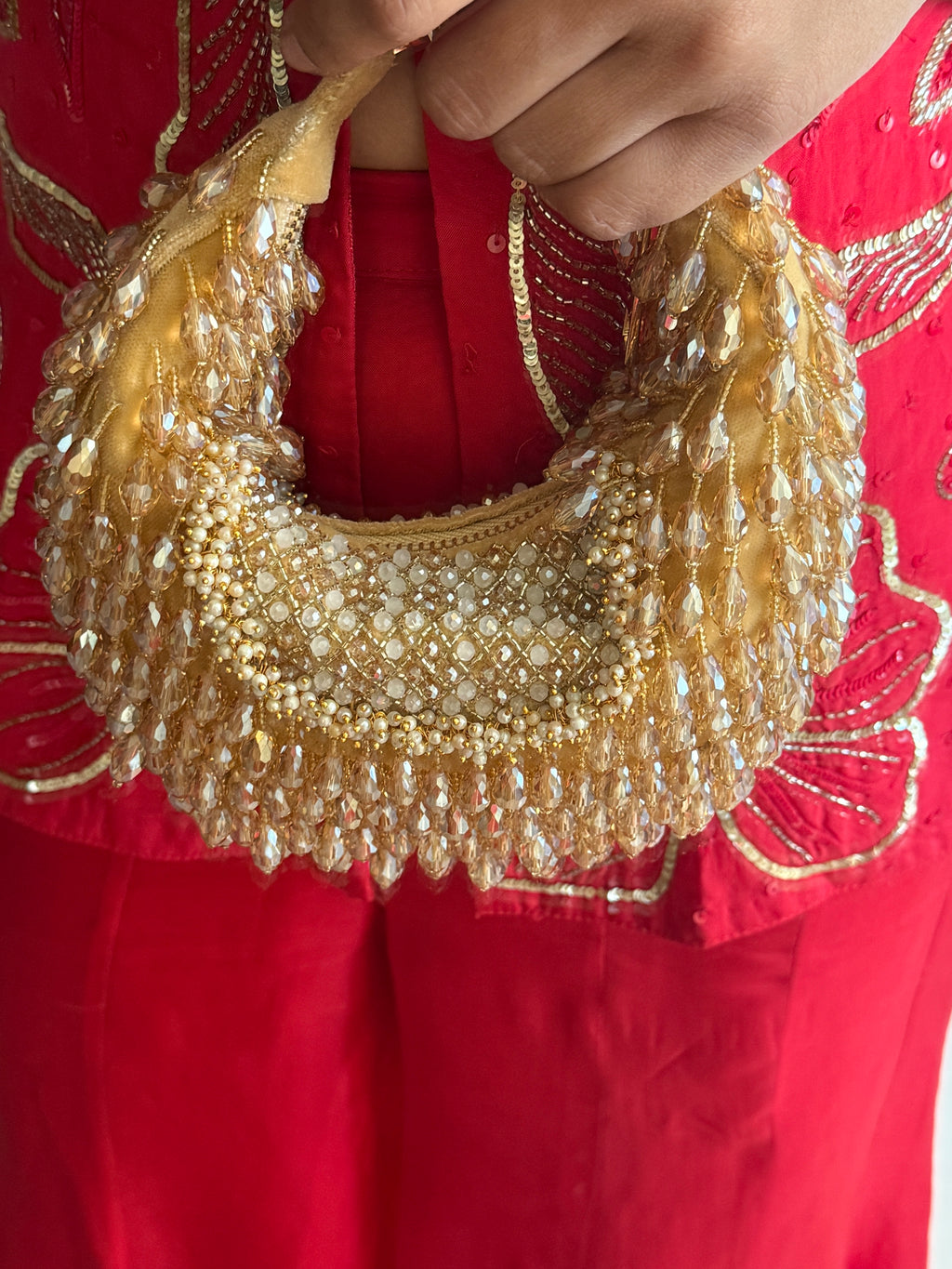 Meadow Luxe Golden Hobo Bag