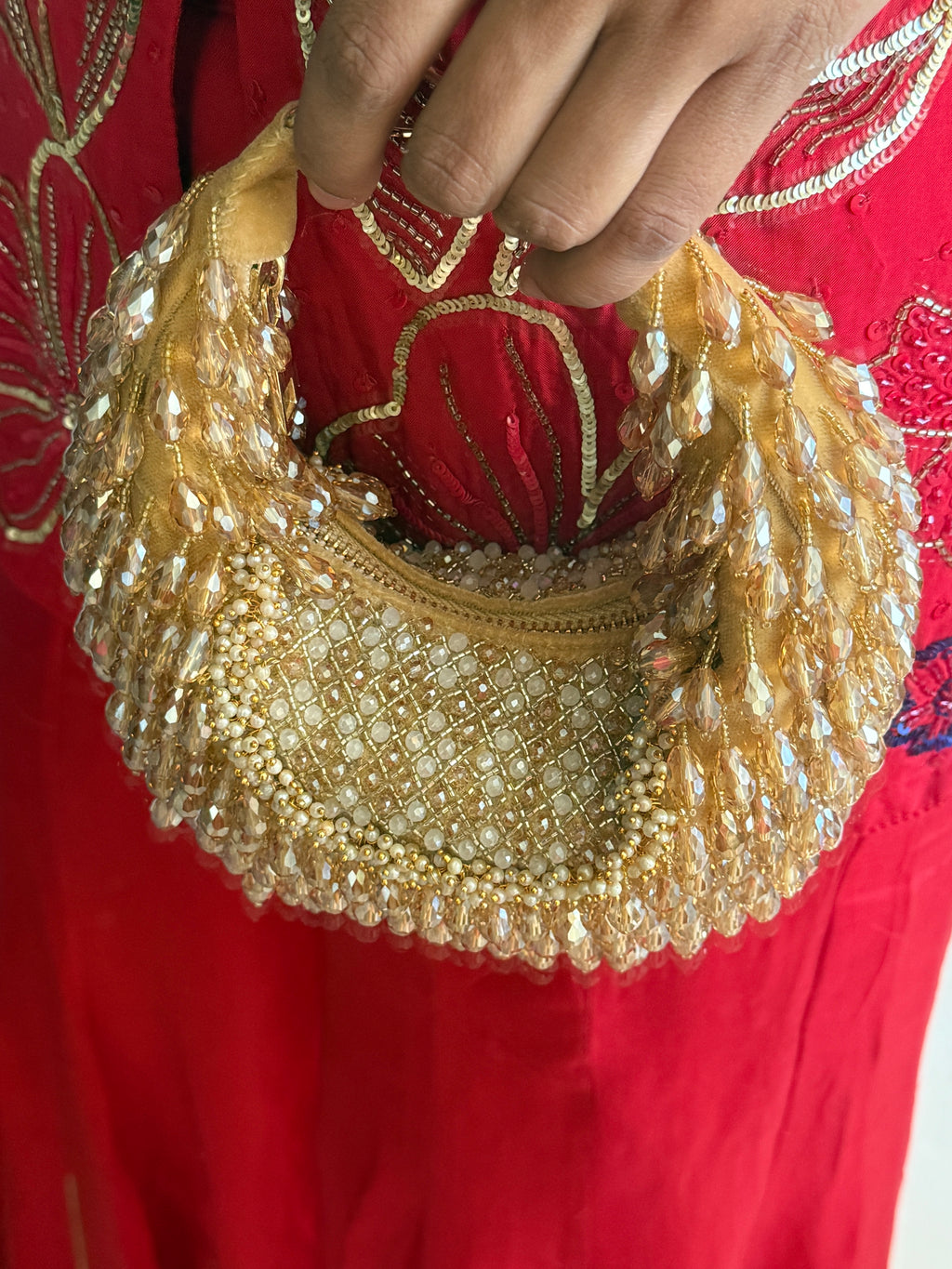 Meadow Luxe Golden Hobo Bag