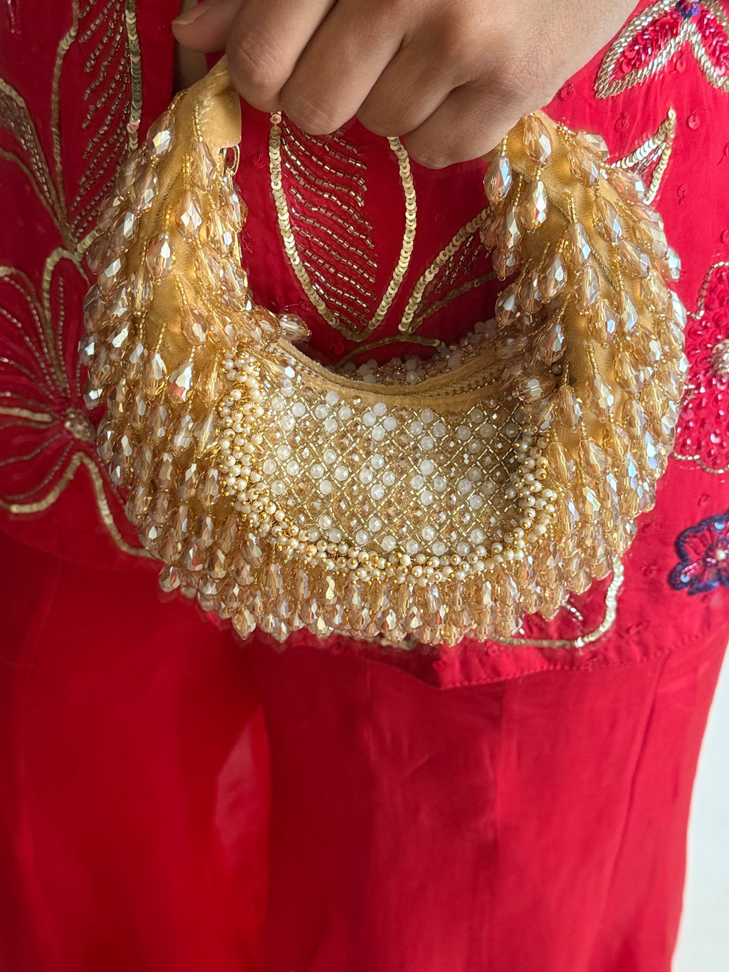 Meadow Luxe Golden Hobo Bag