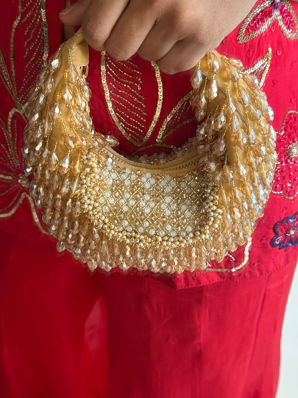 Meadow Luxe Golden Hobo Bag