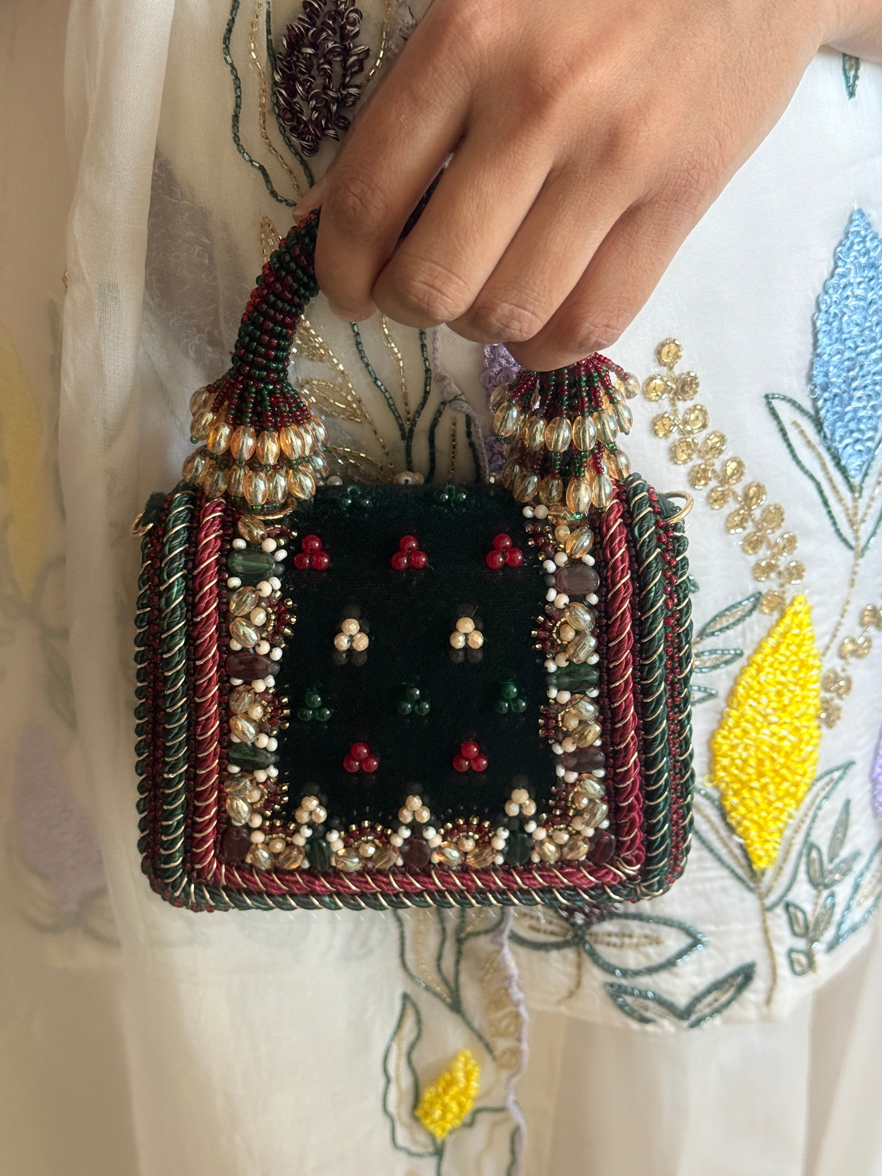 Regal Bloom Green Bag