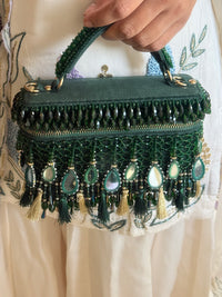 Padmavati Green Vanity Bag