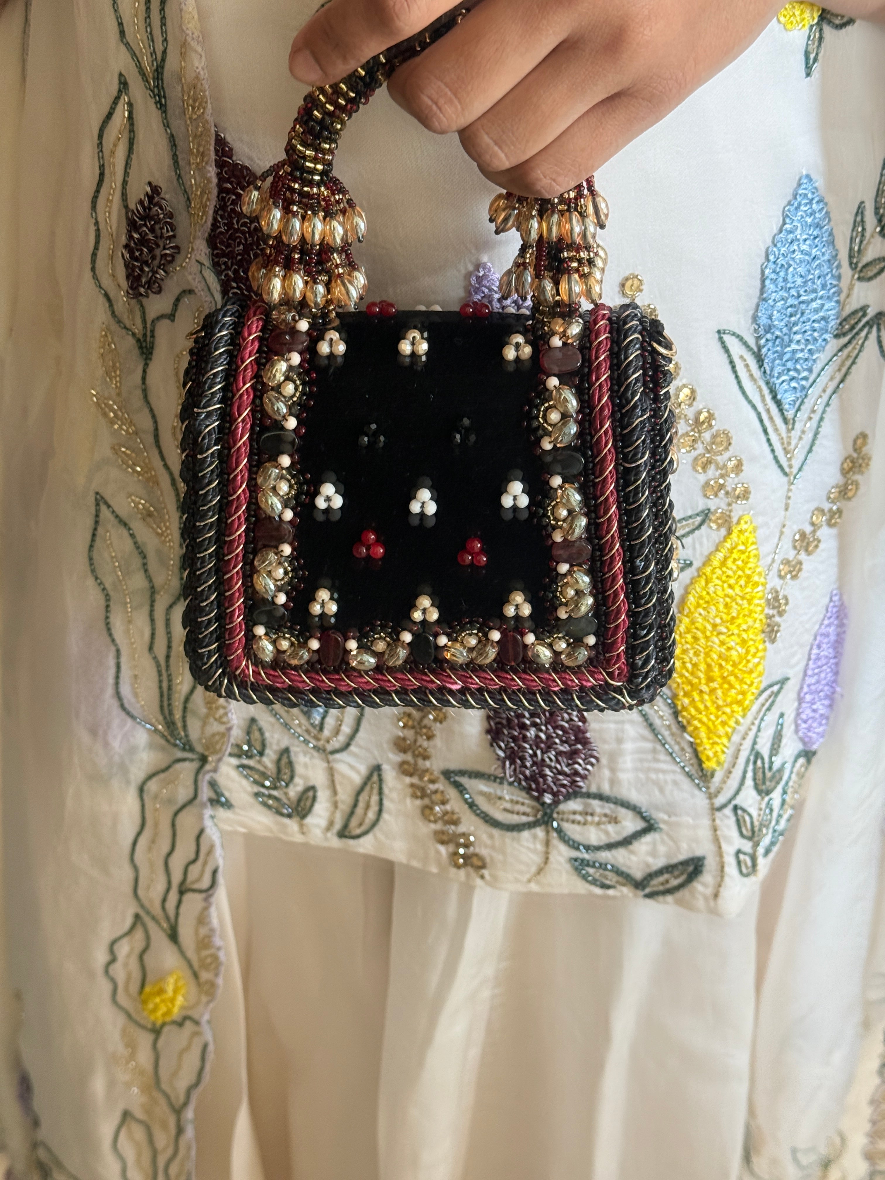 Regal Bloom Black Bag