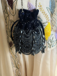 Aura Charcol Blue Potli