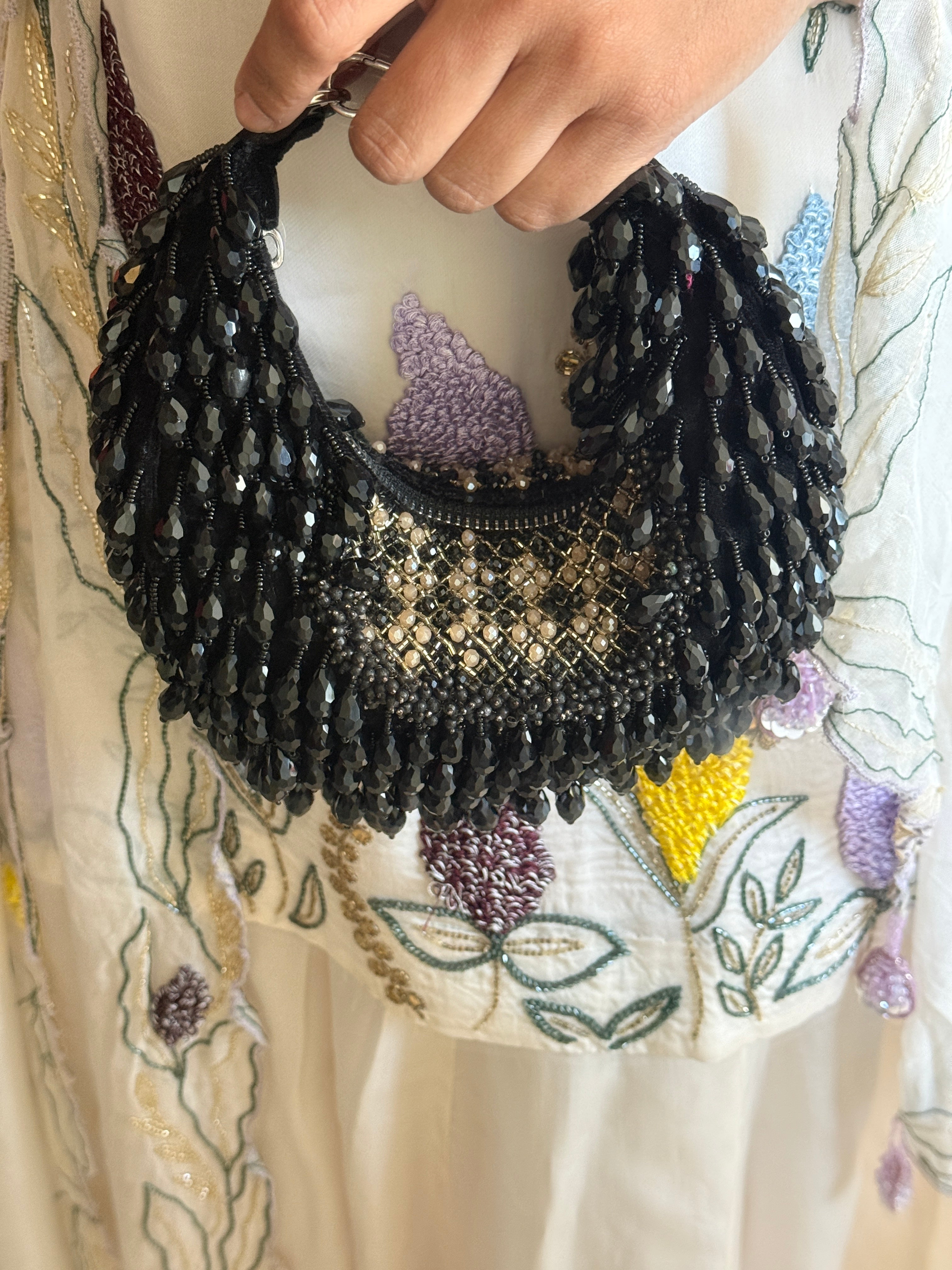 Meadow Luxe Black Hobo Bag