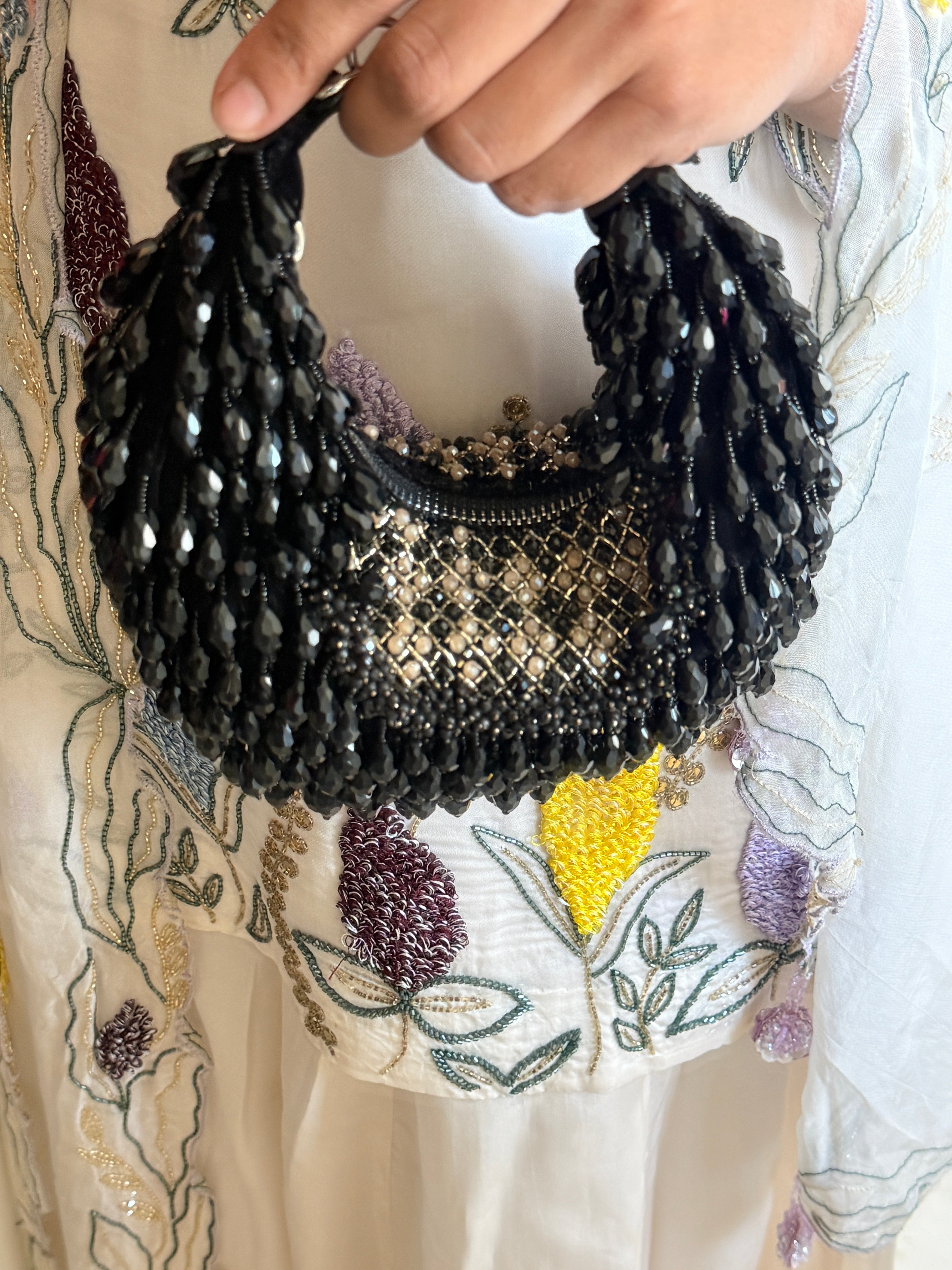 Meadow Luxe Black Hobo Bag