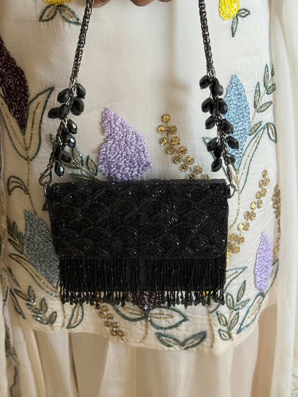 Drape Black Mini Bag