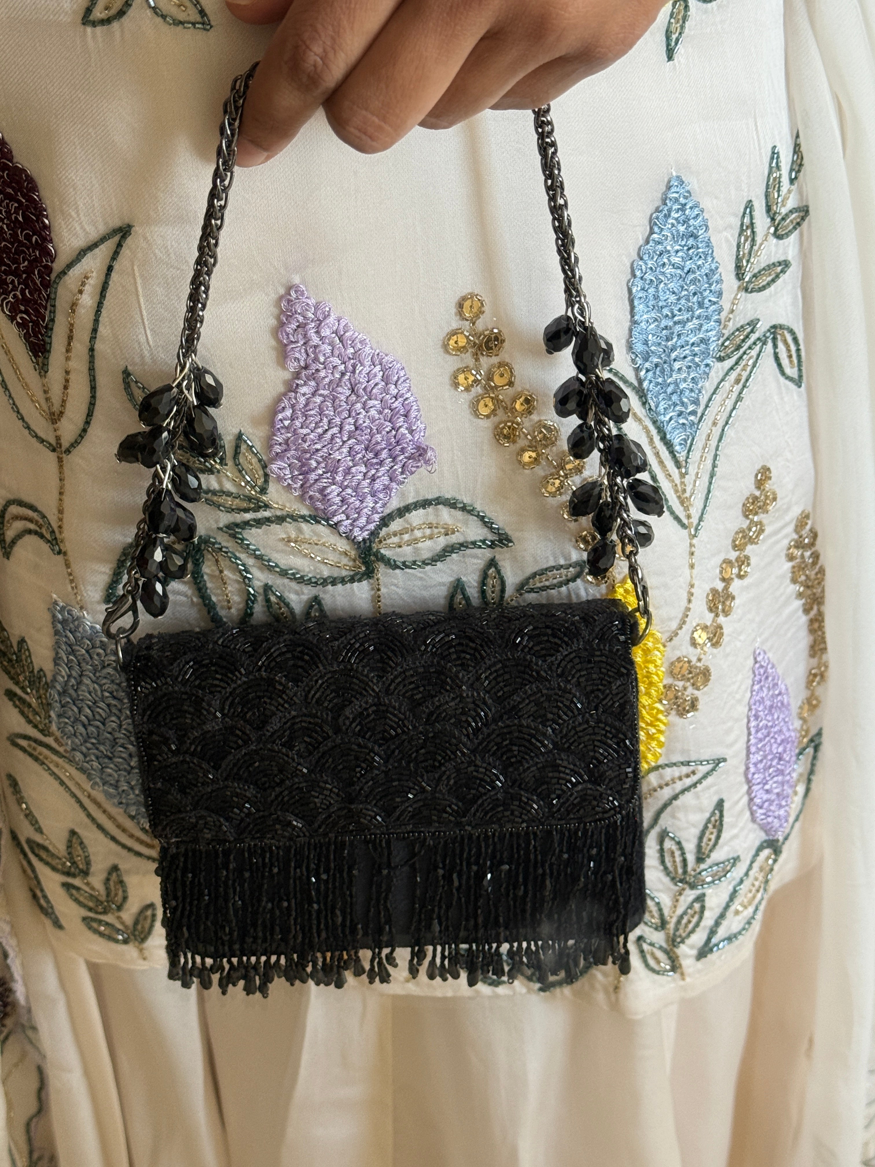 Drape Black Mini Bag