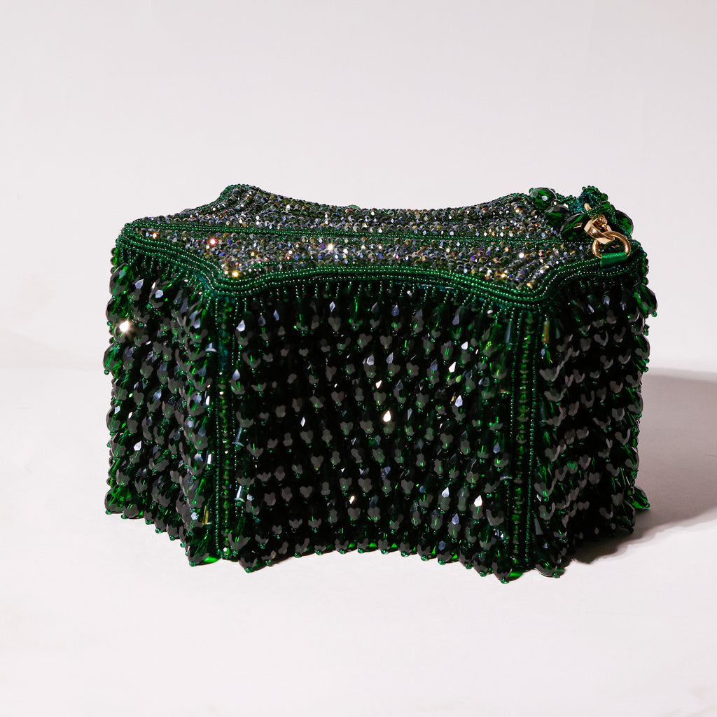 Emerald Prism Clutch Bag