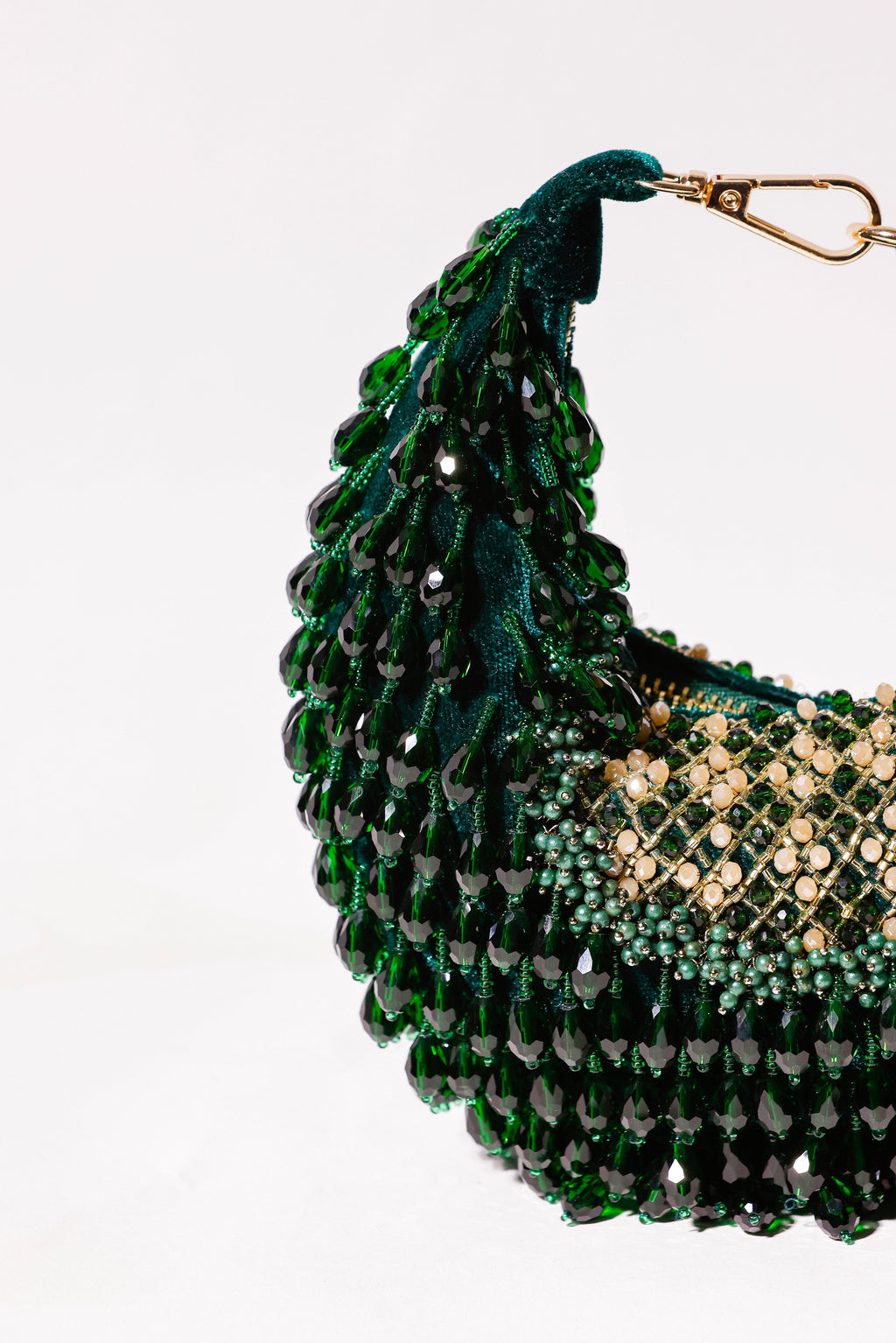 Meadow Luxe Green Hobo Bag