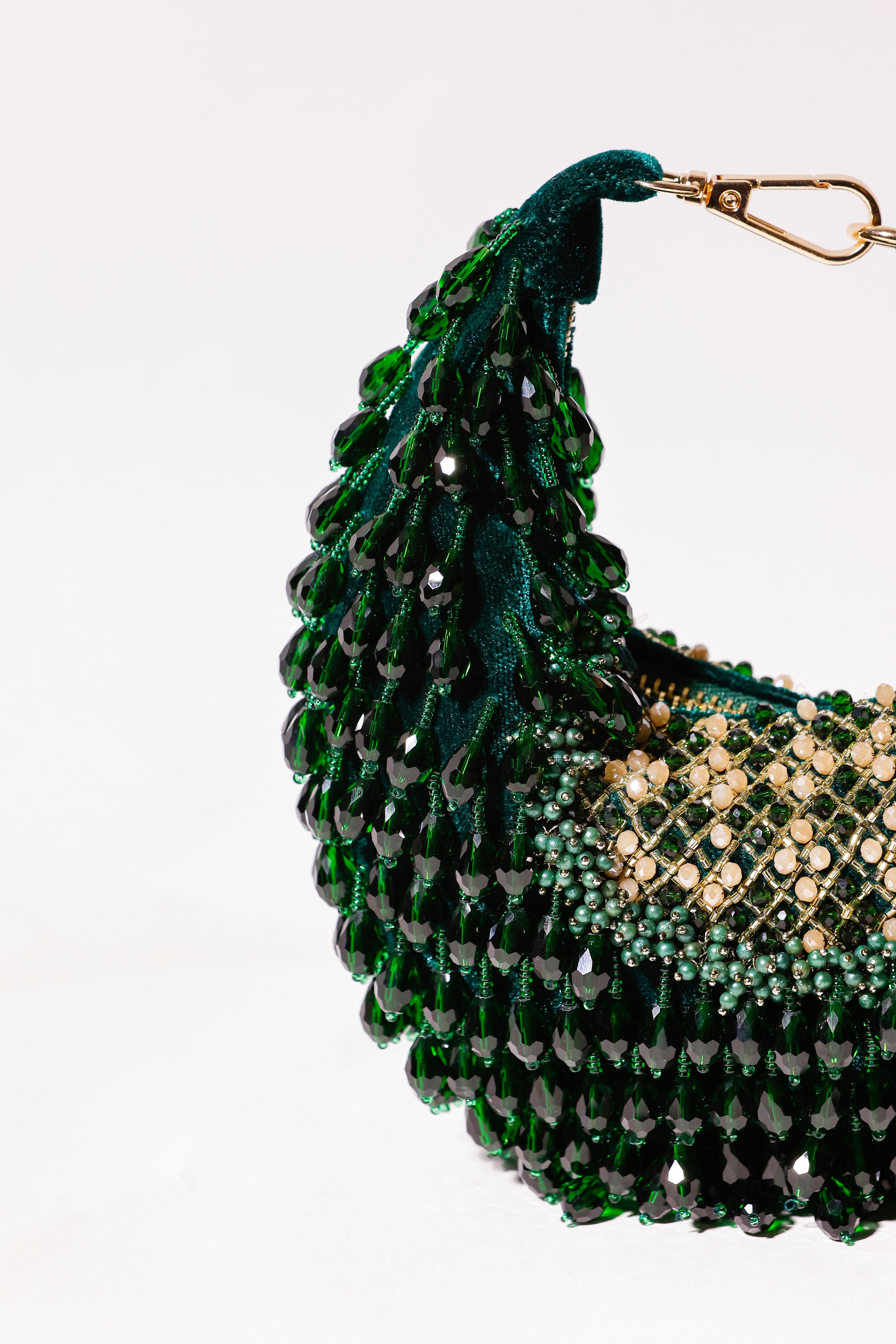 Meadow Luxe Green Hobo Bag