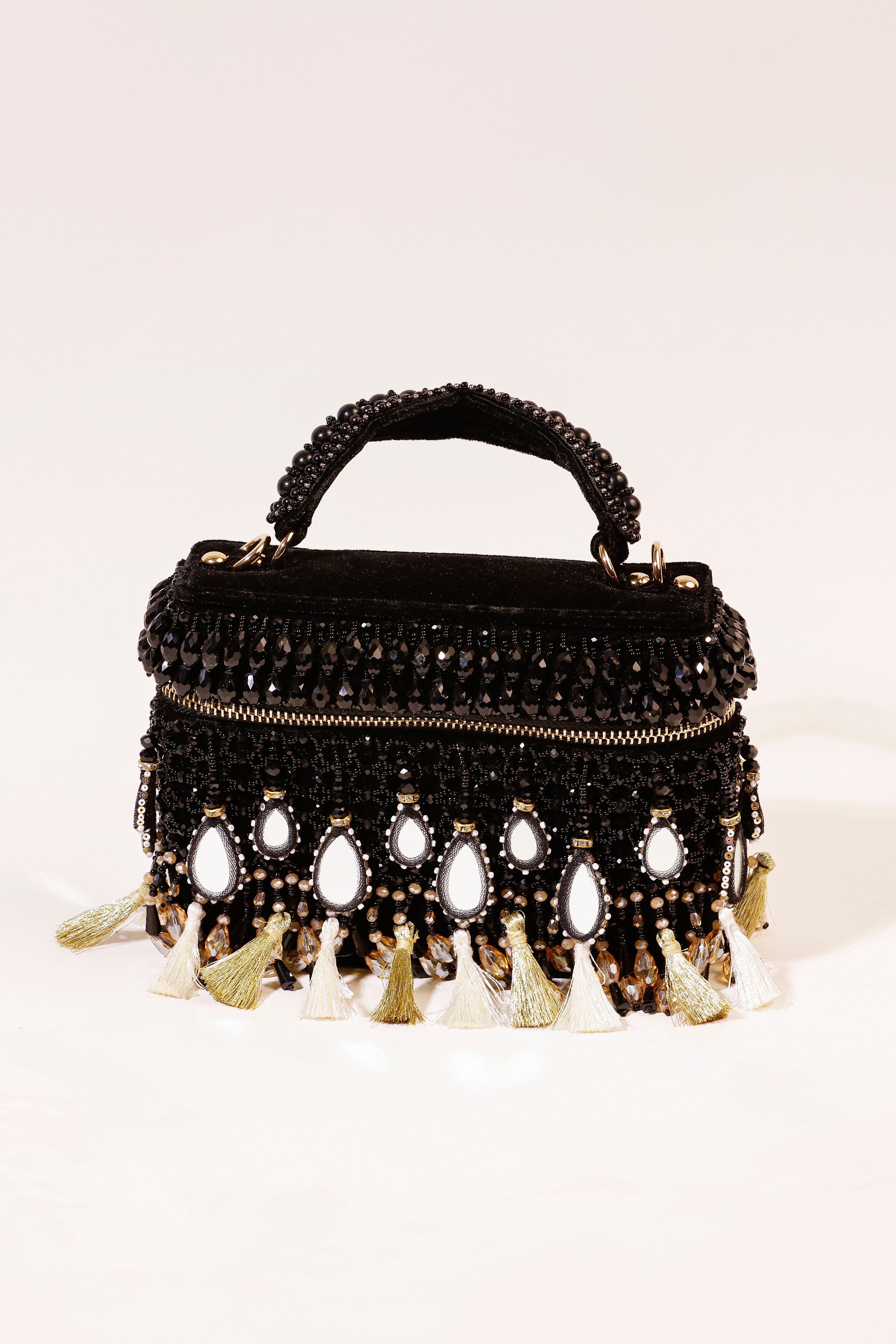 Padmavati Black Vanity Bag