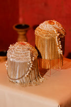 Khwaab Fringe Golden Bucket Bag