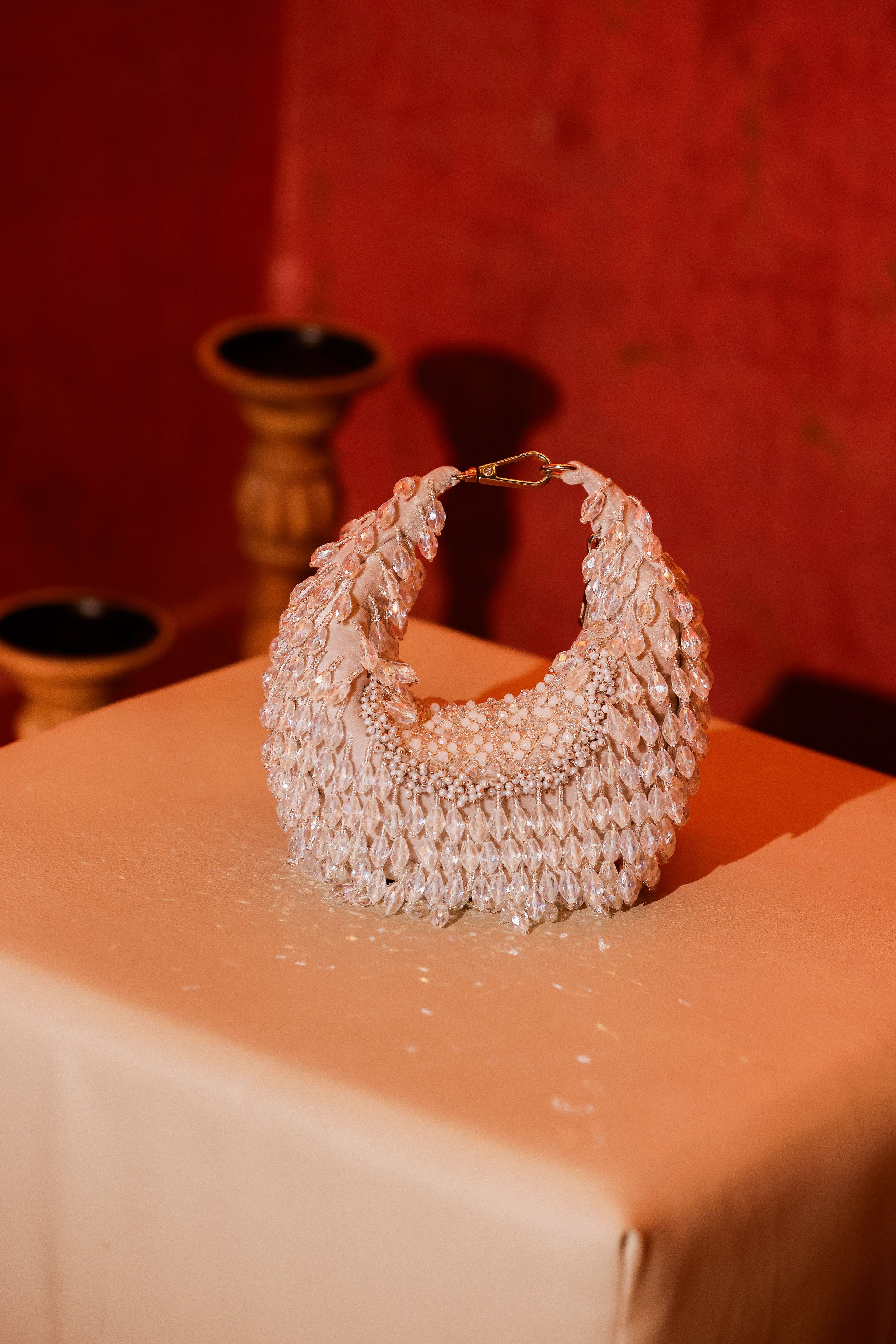 Meadow Luxe Silver Hobo Bag