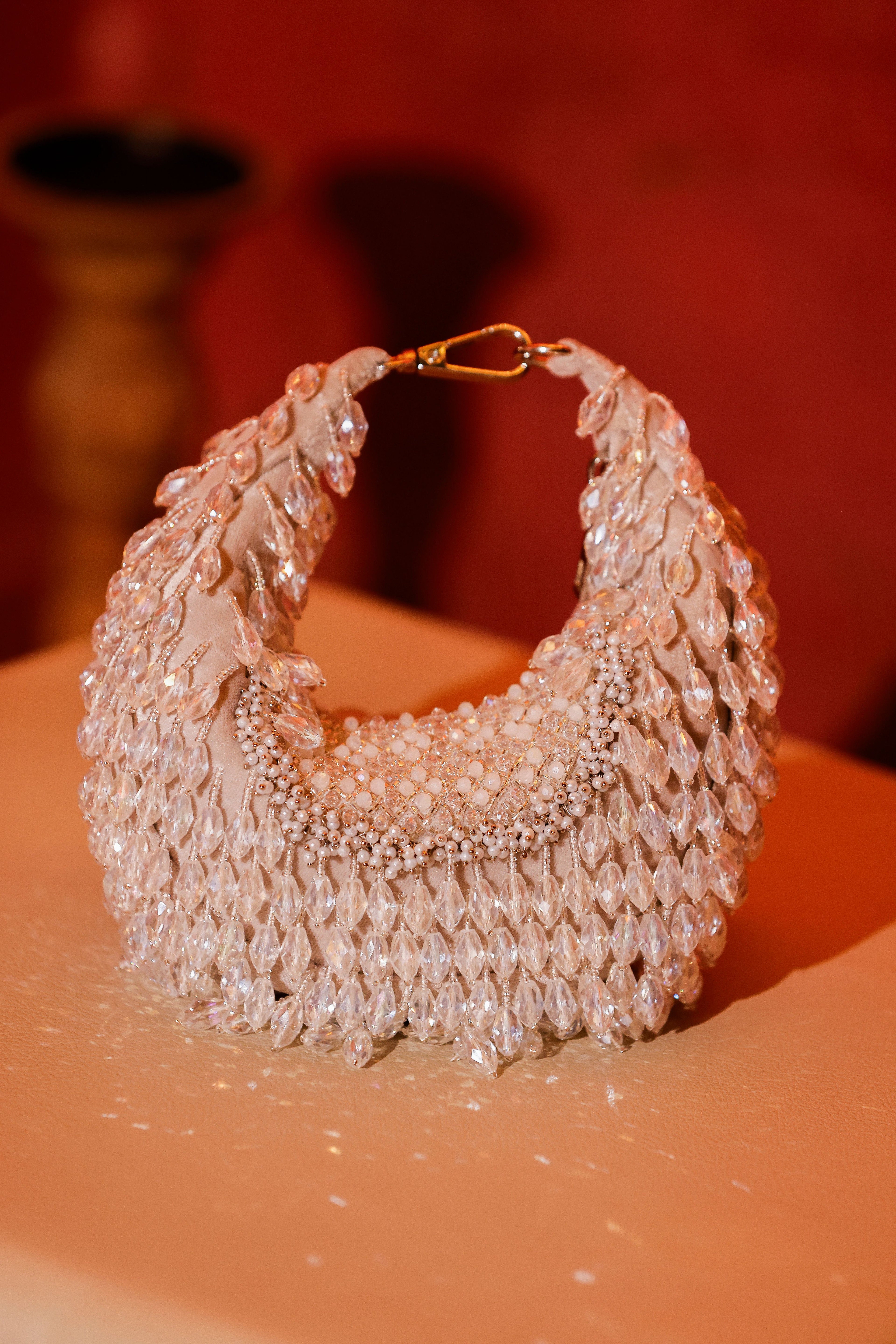 Meadow Luxe Silver Hobo Bag