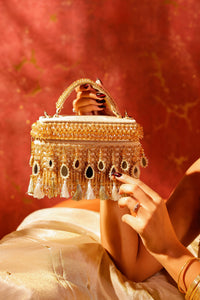 Padmavati Golden Vanity Bag
