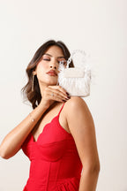 Peacock Mini White Bag