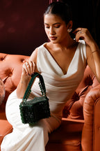 Emerald Prism Clutch Bag