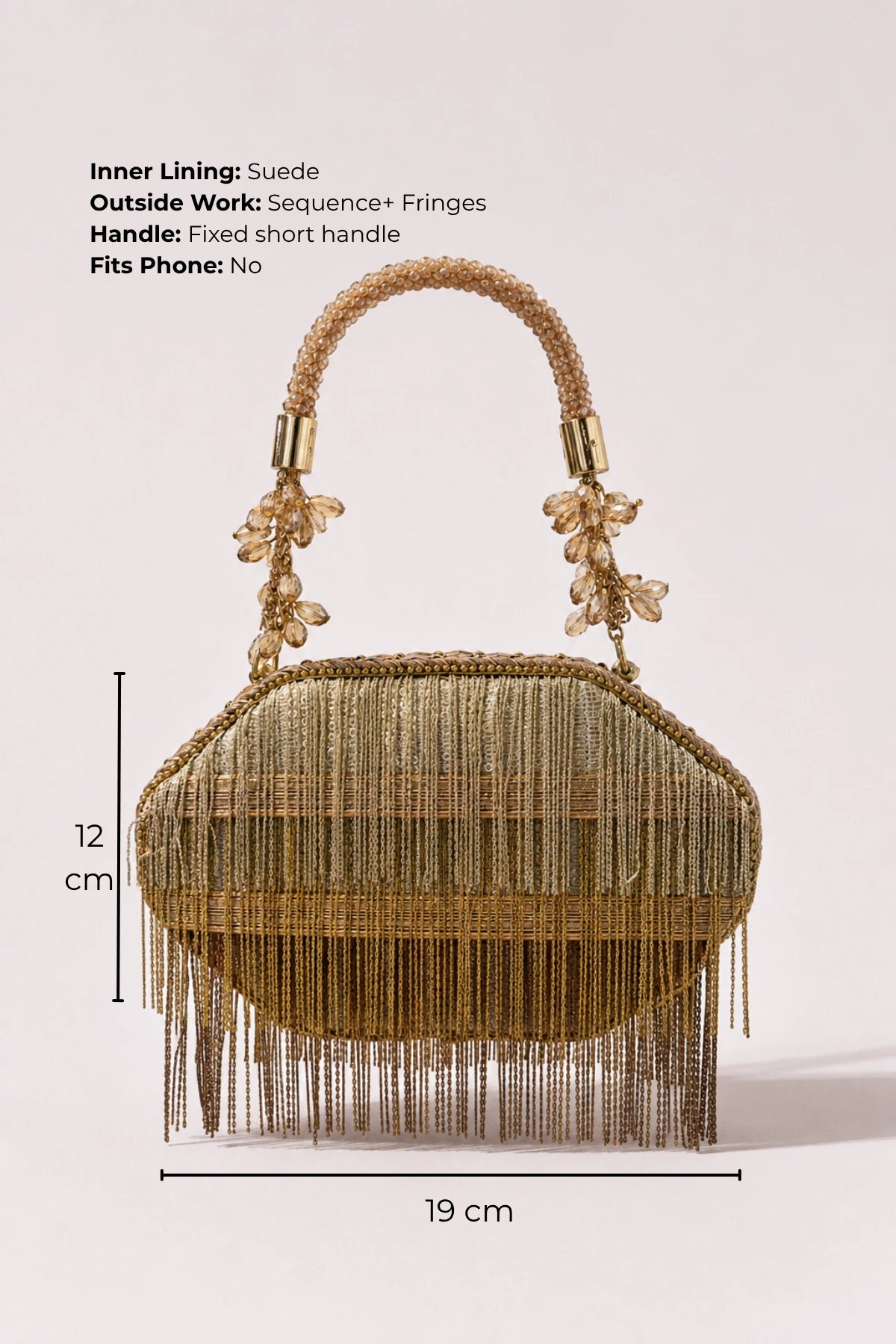 House of Siora Adaa Golden Clutch for weddings and receptions