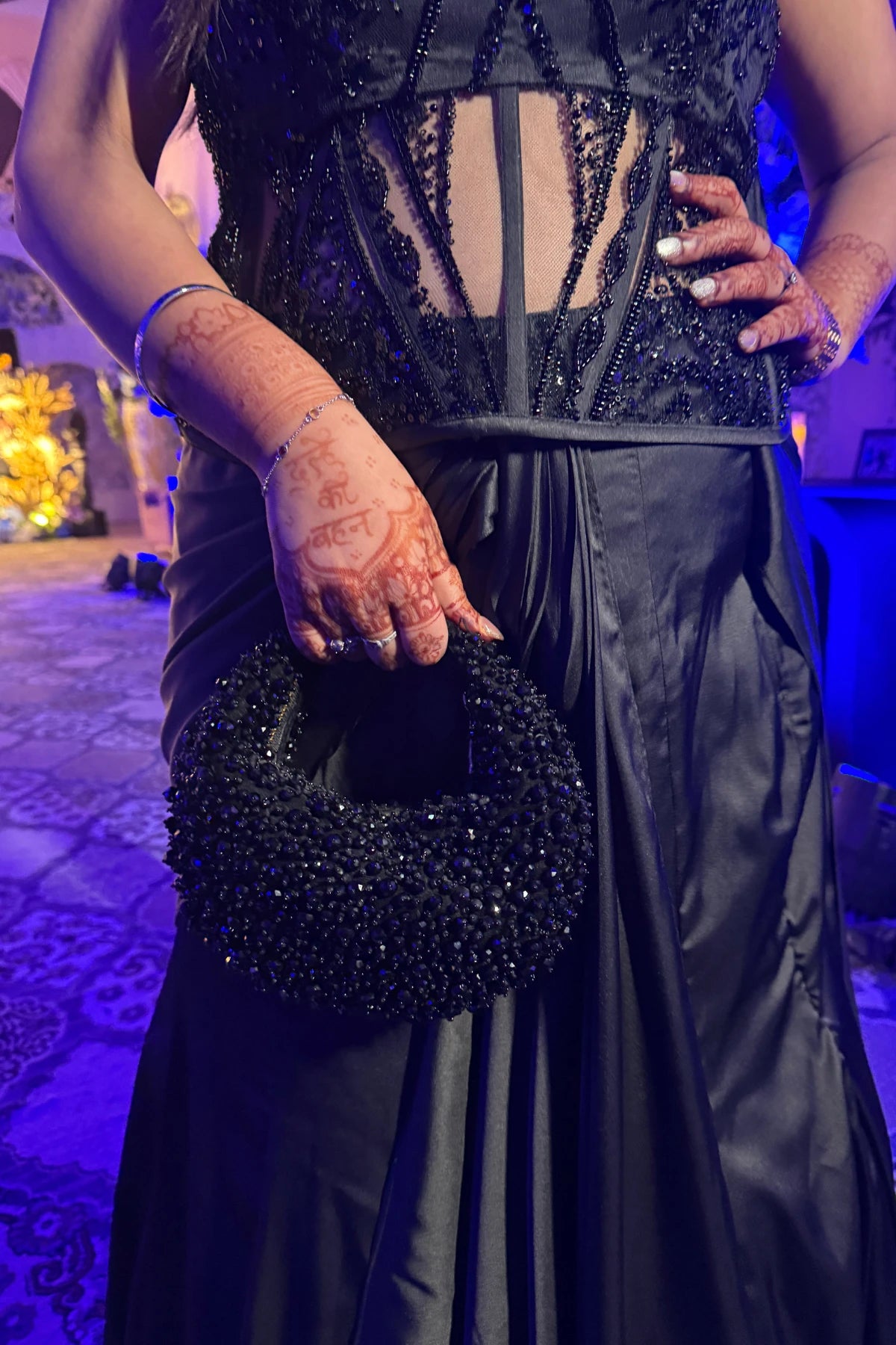 Black hobo bag for birthday parties and celebrations