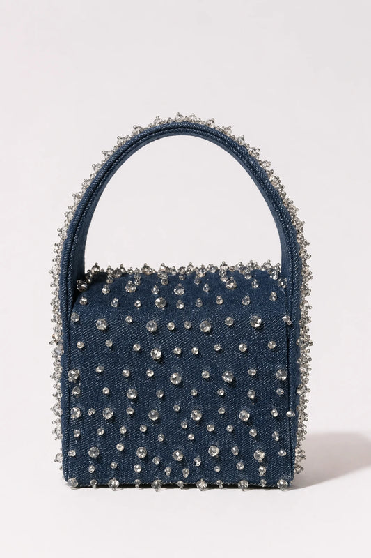 Designer denim vacation bag for stylish holidays