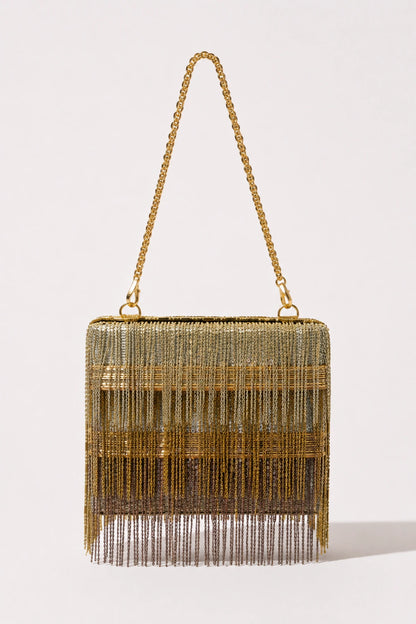Designer golden mini bag for festivals and festive occasions