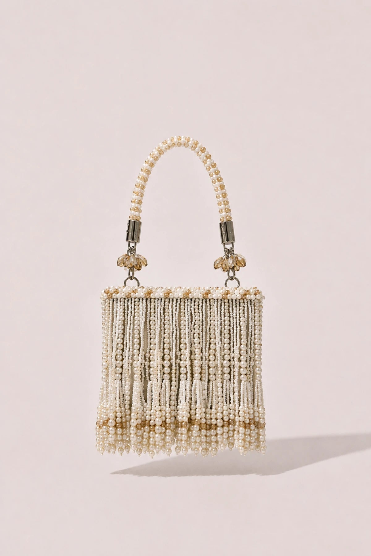 Designer pearl mini bag for Haldi ceremonies and daytime weddings