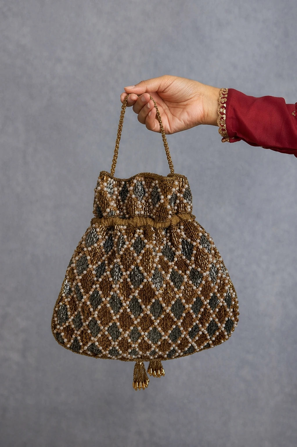 Designer potli bag by House of Siora for weddings and festive occasions